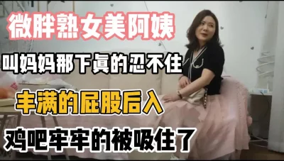 微胖熟女美阿姨！丰满臀部把鸡巴紧紧包裹吸住【“约炮强行拿下”看简阶】